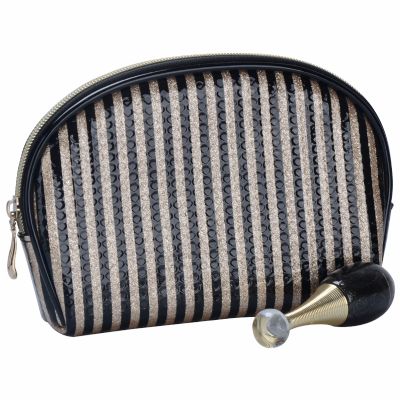 Striped Printed Cosmetic Pouch Personalised